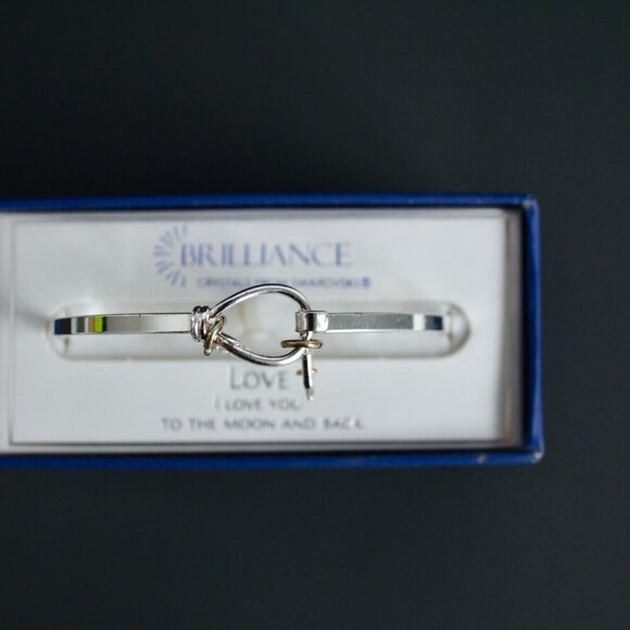 Brilliance I Love You Moon and Back Bracelet Bangle - Picture 4 of 4